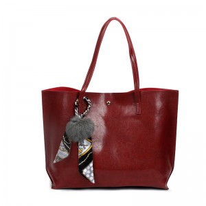 HD0823 - nagykereskedelmi kívánság forró eladás bor piros PU bőr bevásárló táskák nők számára